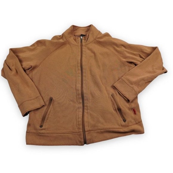 Patagonia Other - Patagonia Jacket Mens Large Brown Full Zip Organic Cotton Hiking Sweatshirt